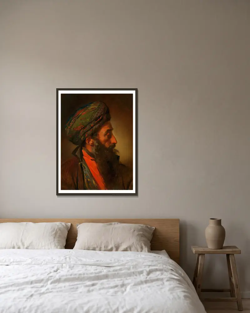 Turek (Studie hlavy), Friedrich von Amerling v rámu na stěně