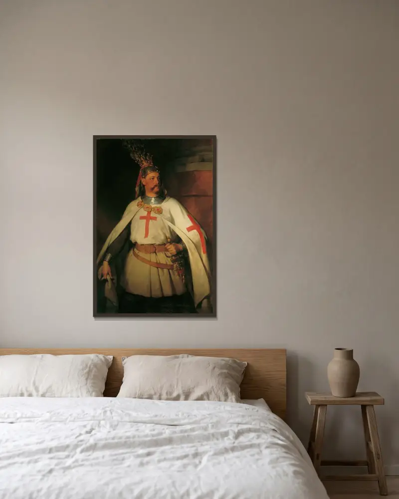 Ärkehertig Leopold som korsriddare av Friedrich von Amerling inramad på en vägg