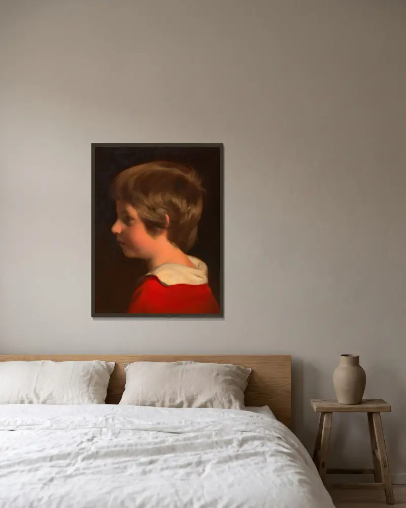 Friedrich Amerling (Sohn des Künstlers) von Friedrich von Amerling gerahmt an einer Wand