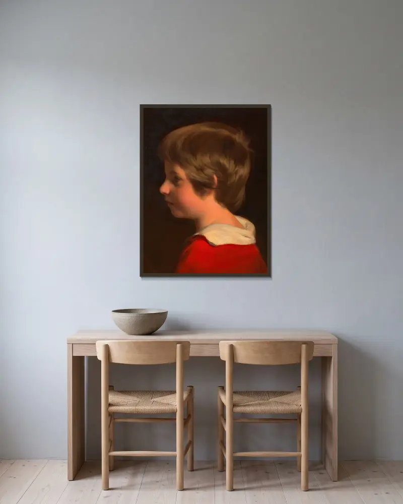 Friedrich Amerling (Sohn des Künstlers) von Friedrich von Amerling gerahmt an einer Wand