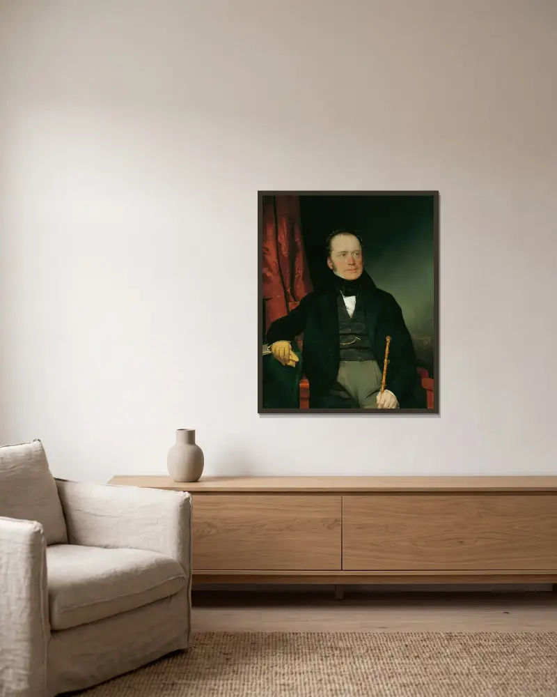 Graf Breda av Friedrich von Amerling inramad på en vägg