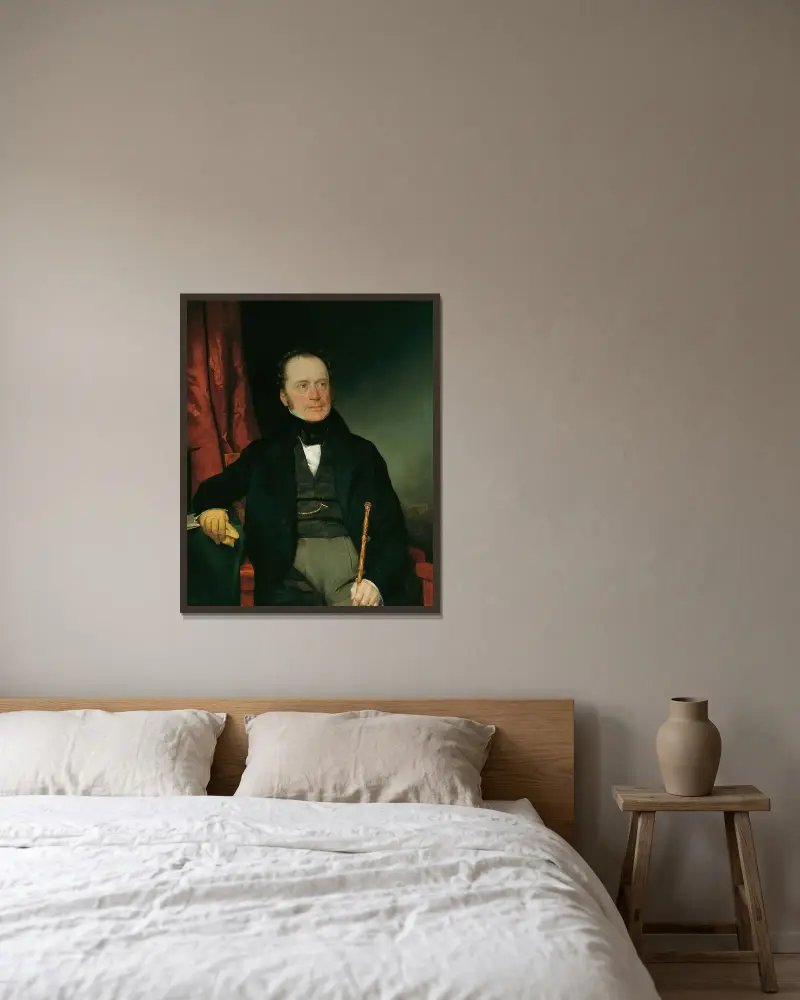 Graf Breda av Friedrich von Amerling inramad på en vägg