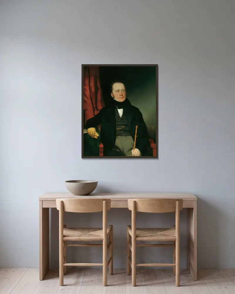 Graf Breda av Friedrich von Amerling inramad på en vägg