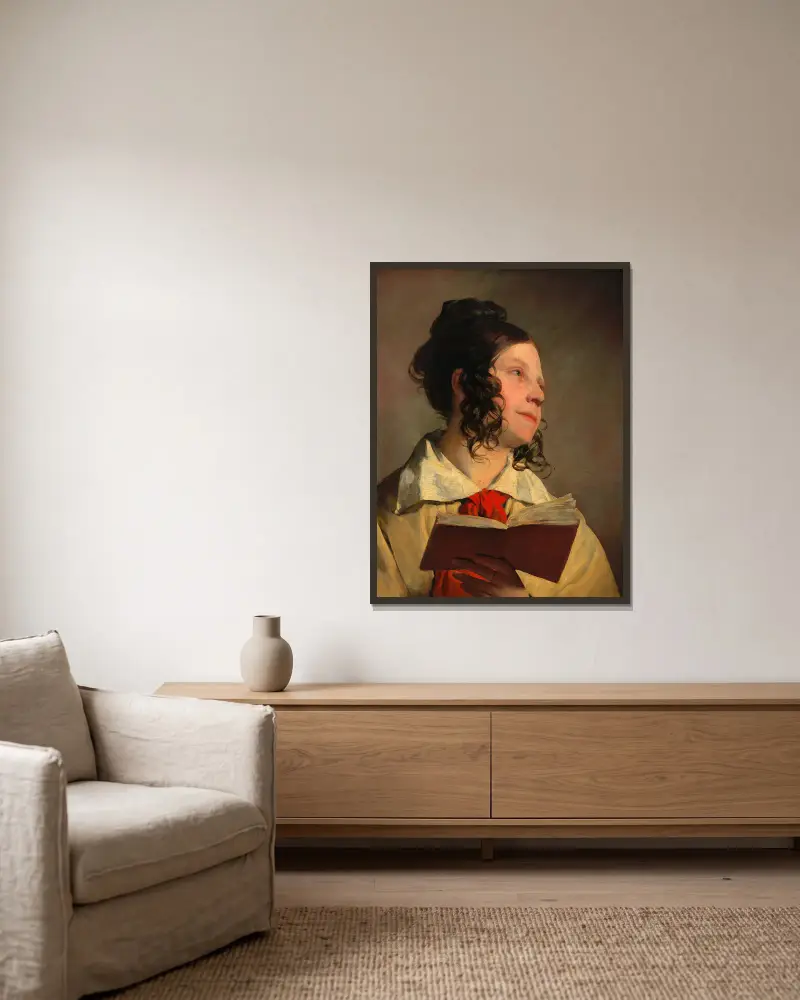 Josefine von Kaltenthaler av Friedrich von Amerling inramad på en vägg