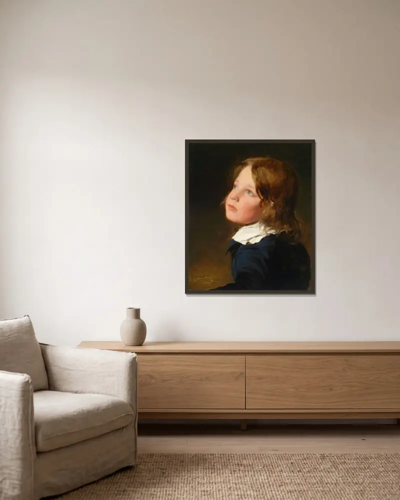 Joseph Amerling som pojke av Friedrich von Amerling inramad på en vägg