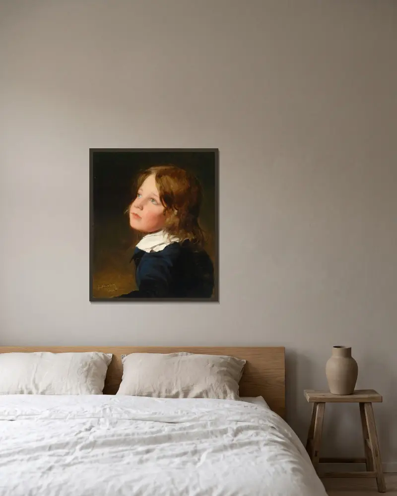 Joseph Amerling som pojke av Friedrich von Amerling inramad på en vägg