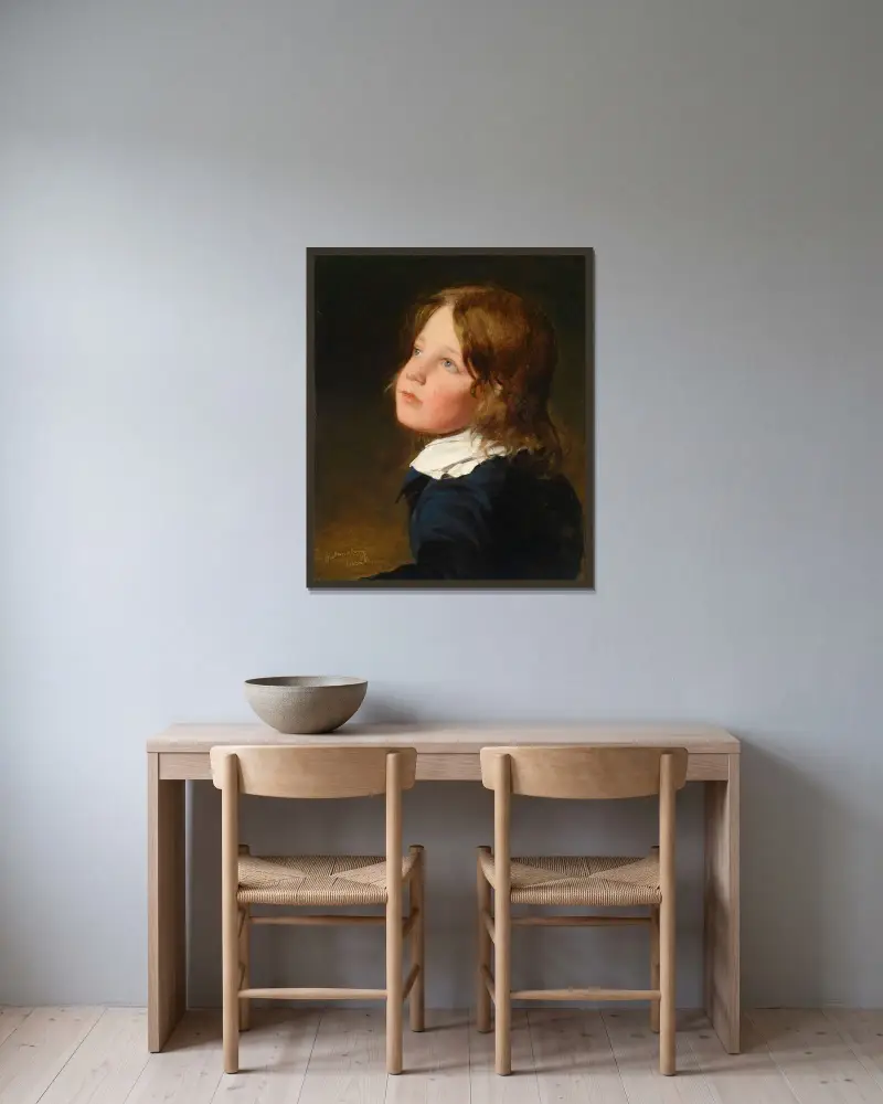 Joseph Amerling som pojke av Friedrich von Amerling inramad på en vägg