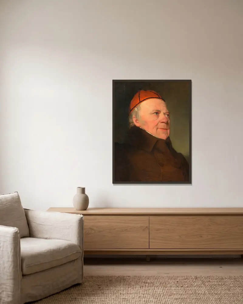 Joseph Kaltenthaler (Vater der 1. Frau des Künstlers) von Friedrich von Amerling gerahmt an einer Wand