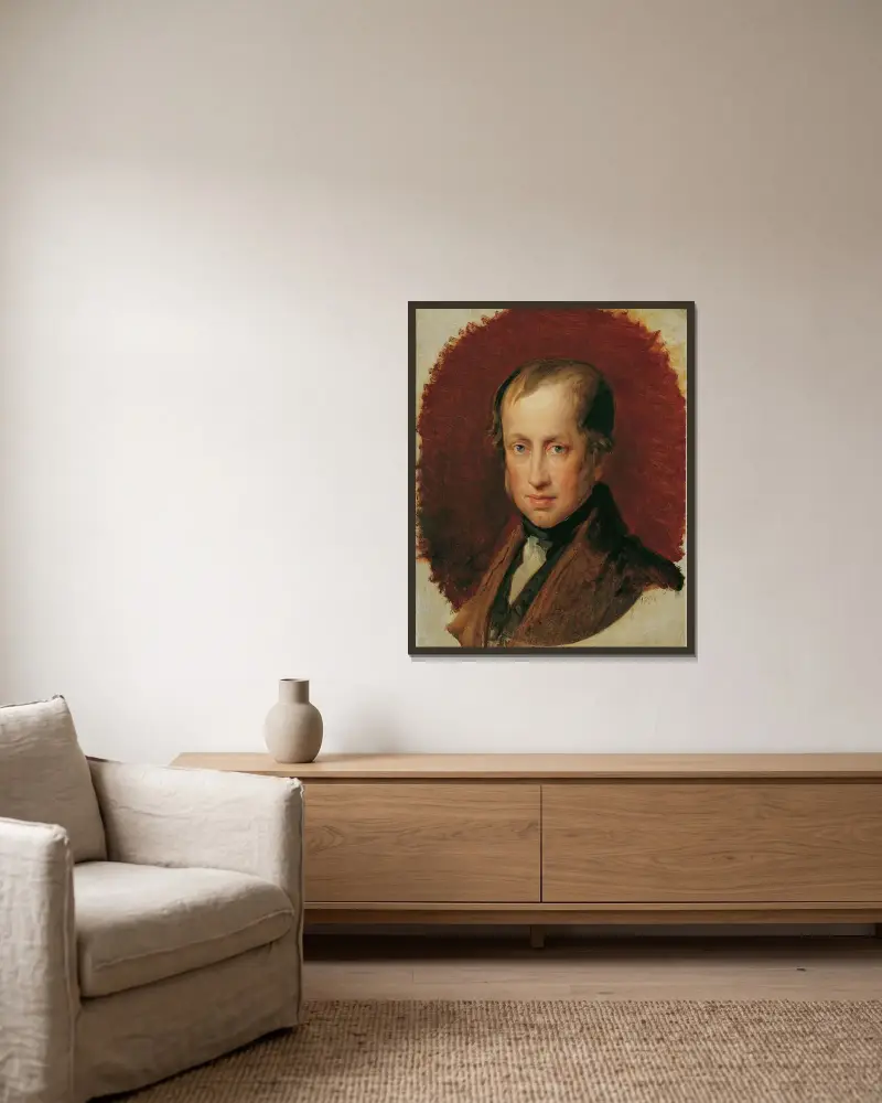 Kejsar Ferdinand I av Österrike av Friedrich von Amerling inramad på en vägg