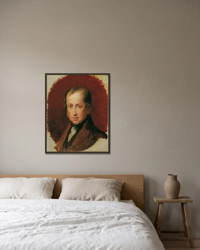 Kejsar Ferdinand I av Österrike av Friedrich von Amerling inramad på en vägg