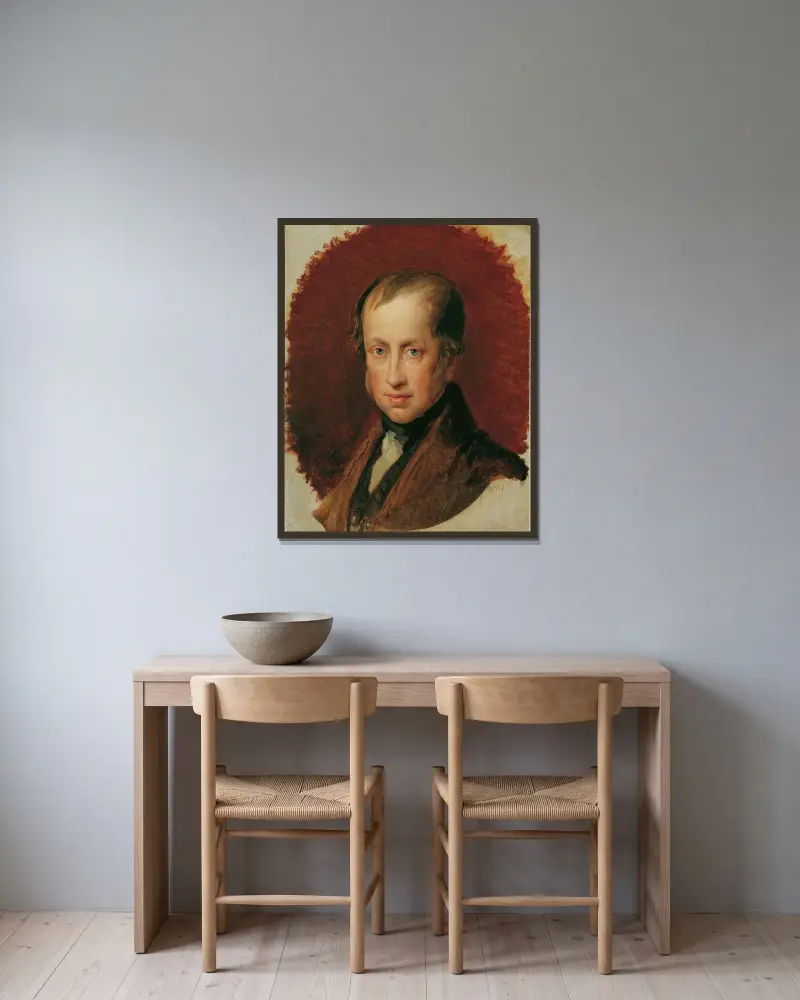 Kejsar Ferdinand I av Österrike av Friedrich von Amerling inramad på en vägg