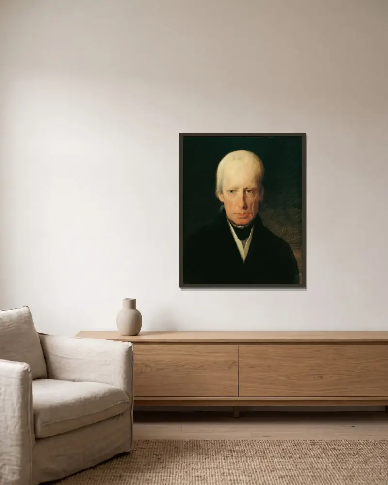 Kejsar Frans I av Österrike av Friedrich von Amerling inramad på en vägg