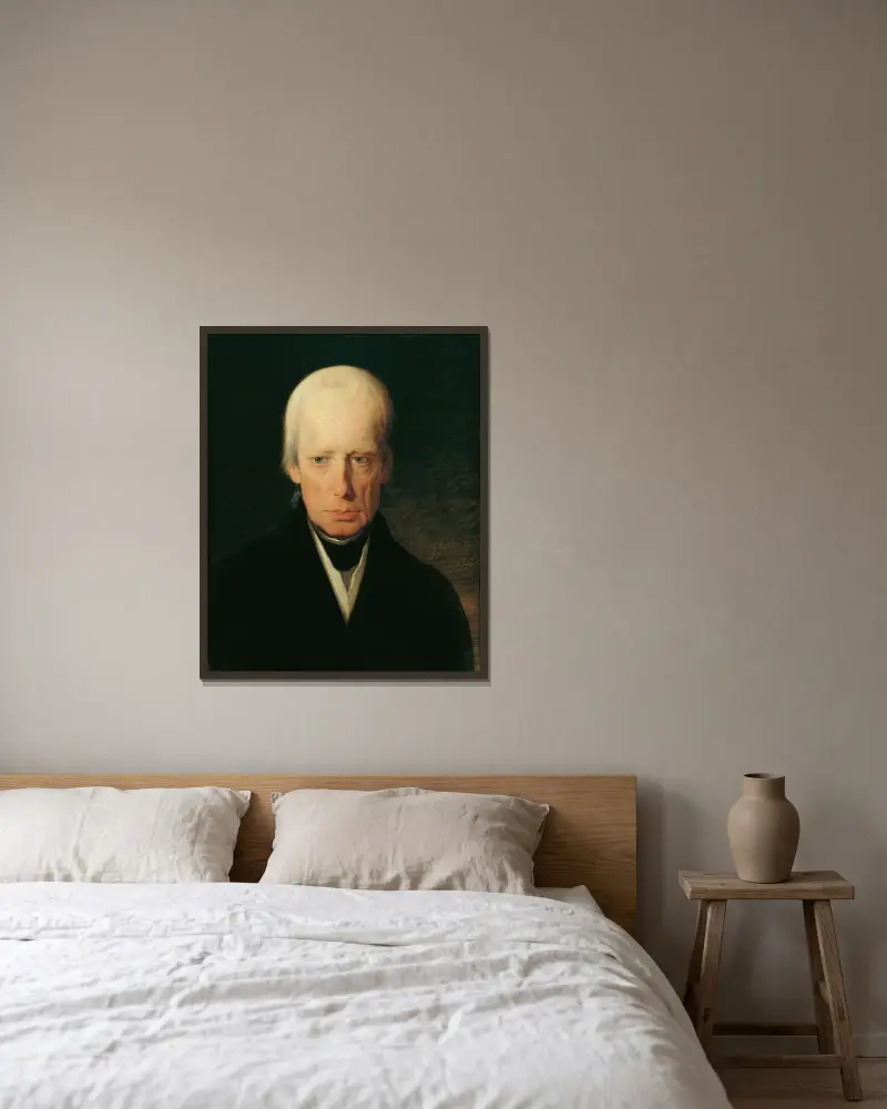 Kejsar Frans I av Österrike av Friedrich von Amerling inramad på en vägg