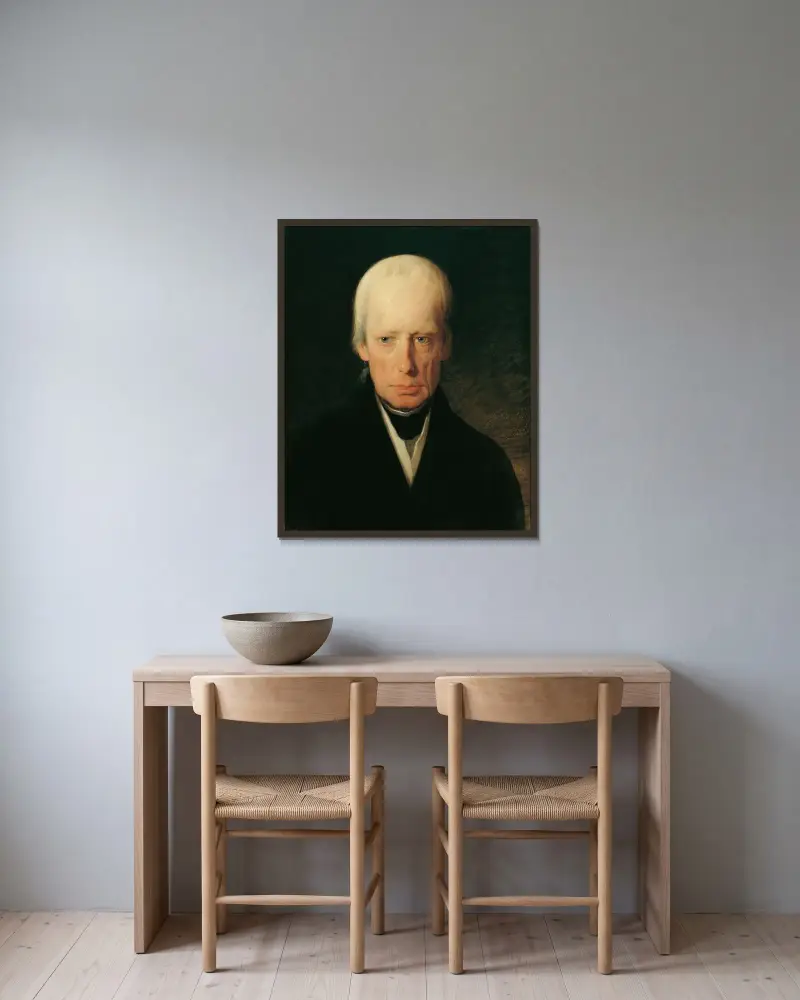 Kejsar Frans I av Österrike av Friedrich von Amerling inramad på en vägg