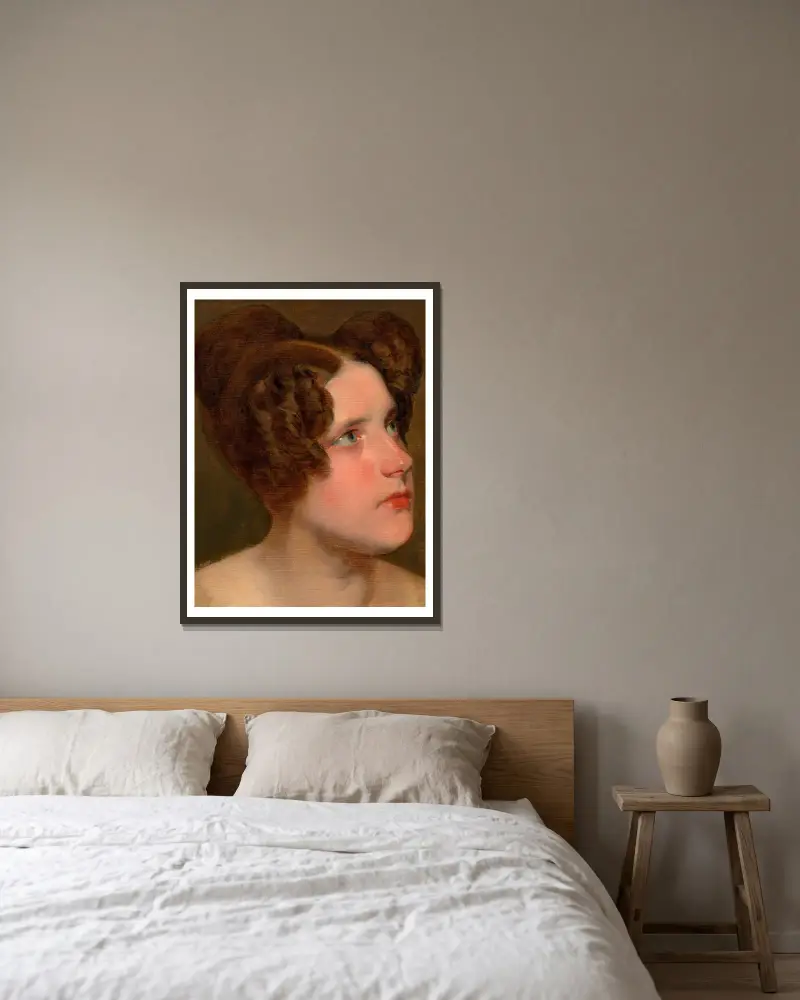 Marie Baumann, verh. Loewe av Friedrich von Amerling inramad på en vägg