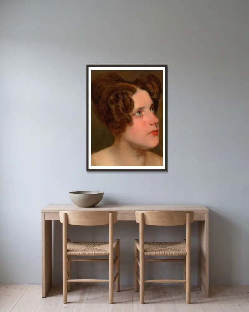 Marie Baumann, verh. Loewe av Friedrich von Amerling inramad på en vägg