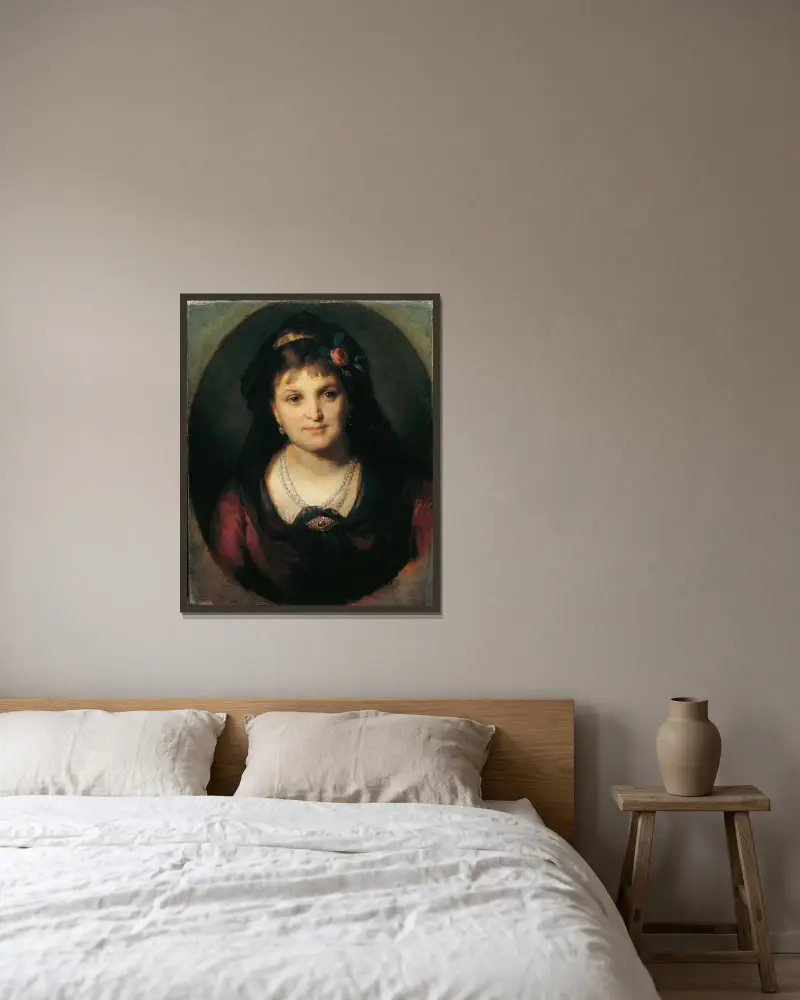 Rosalia Hermann von Friedrich von Amerling gerahmt an einer Wand