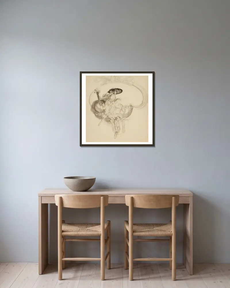 Venuše triumfující, Franz von Bayros v rámu na stěně