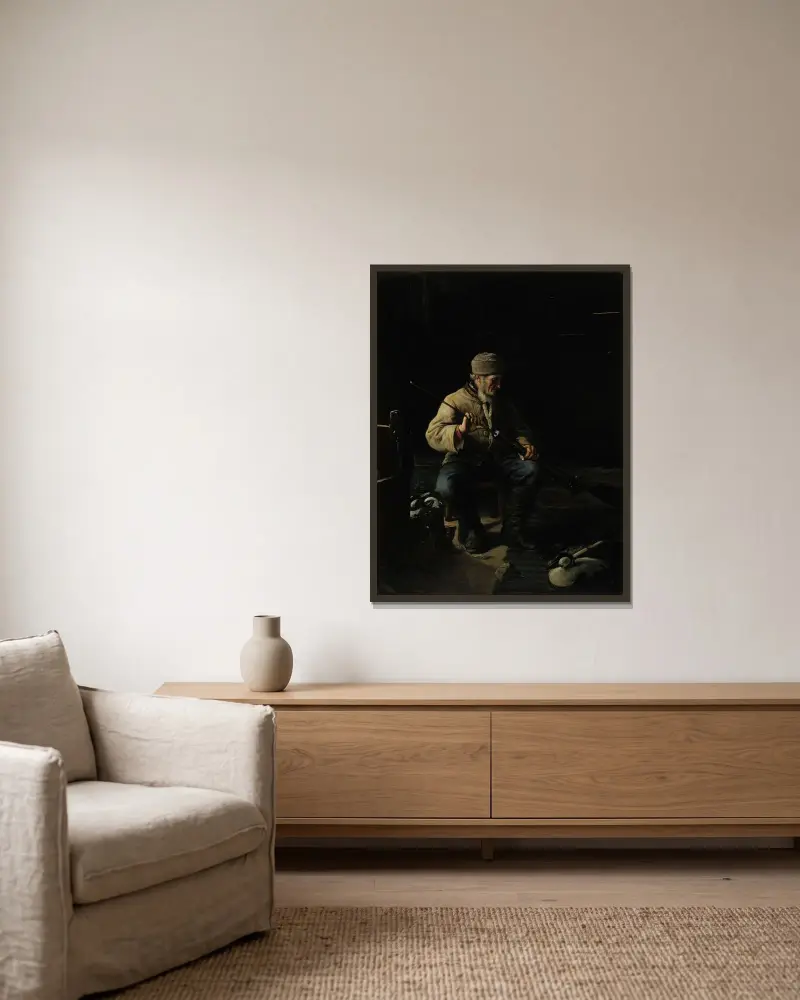 Before The Chase av Adolf Von Becker inramad på en vägg