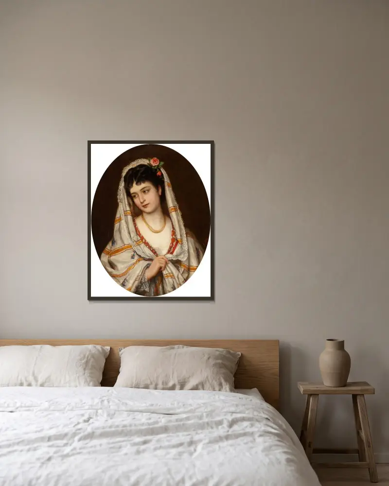 A young Italian beauty av Eugen von Blaas inramad på en vägg