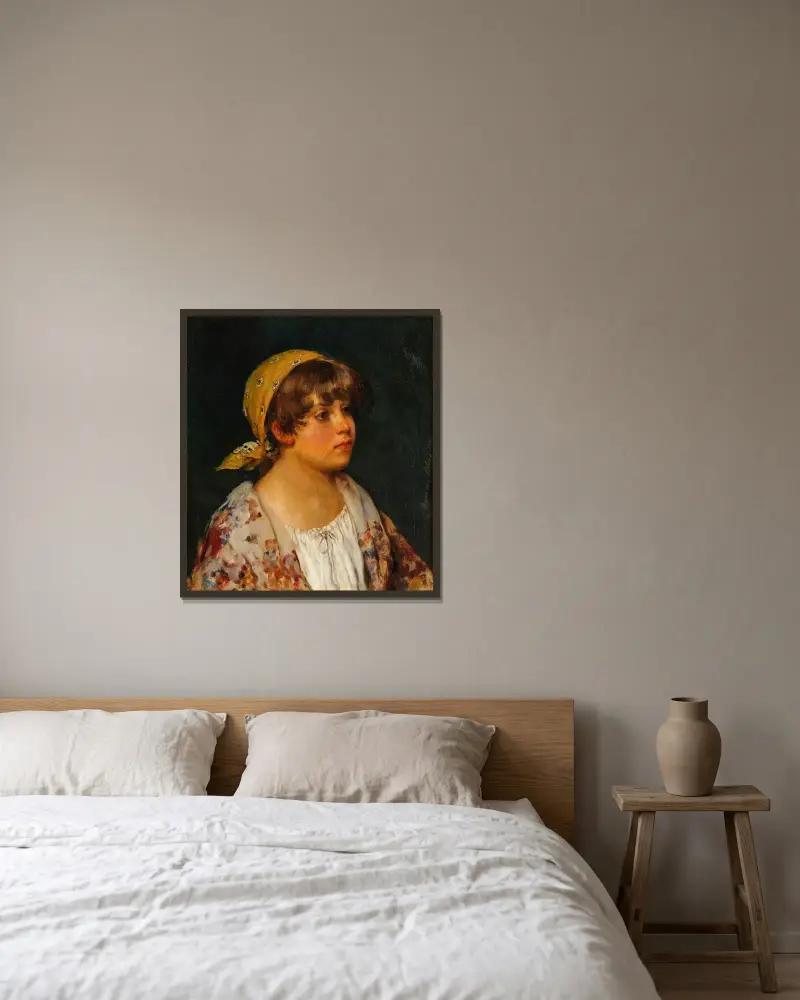 Girl av Eugen von Blaas inramad på en vägg