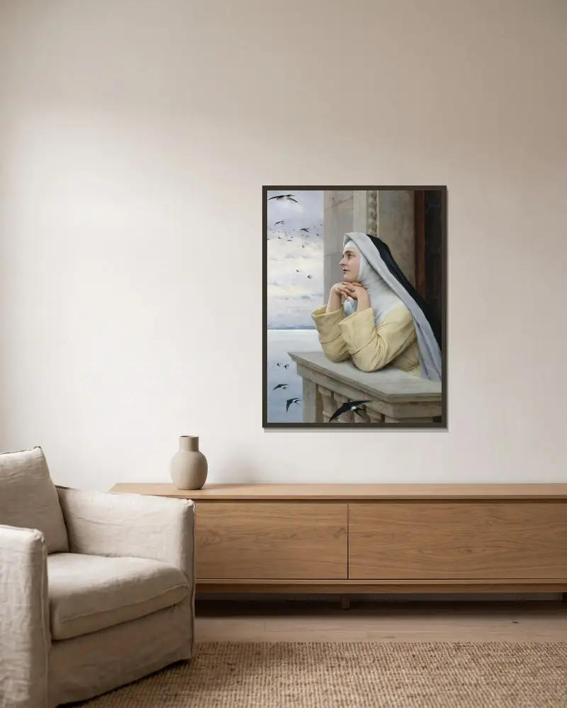 Gottes Geschöpfe von Eugen von Blaas gerahmt an einer Wand