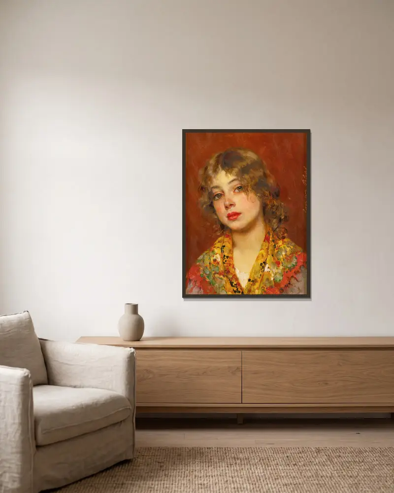 Cygańska dziewczyna, Eugen von Blaas w ramie na ścianie