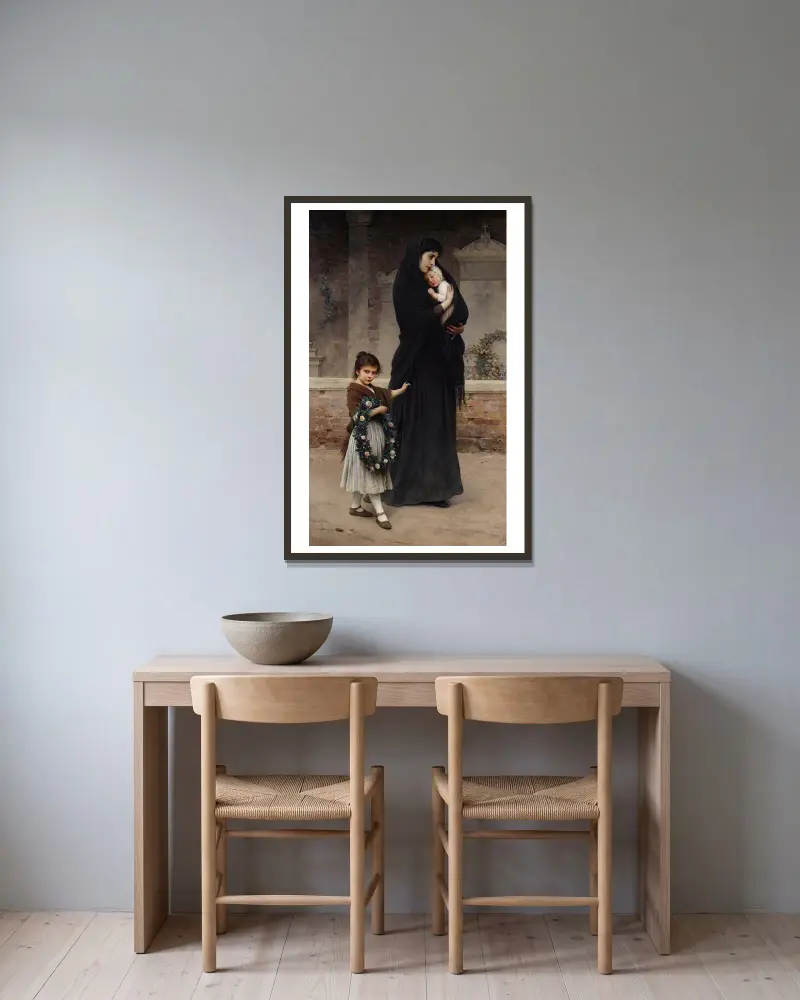 Semper Vivit Amor von Eugen von Blaas gerahmt an einer Wand