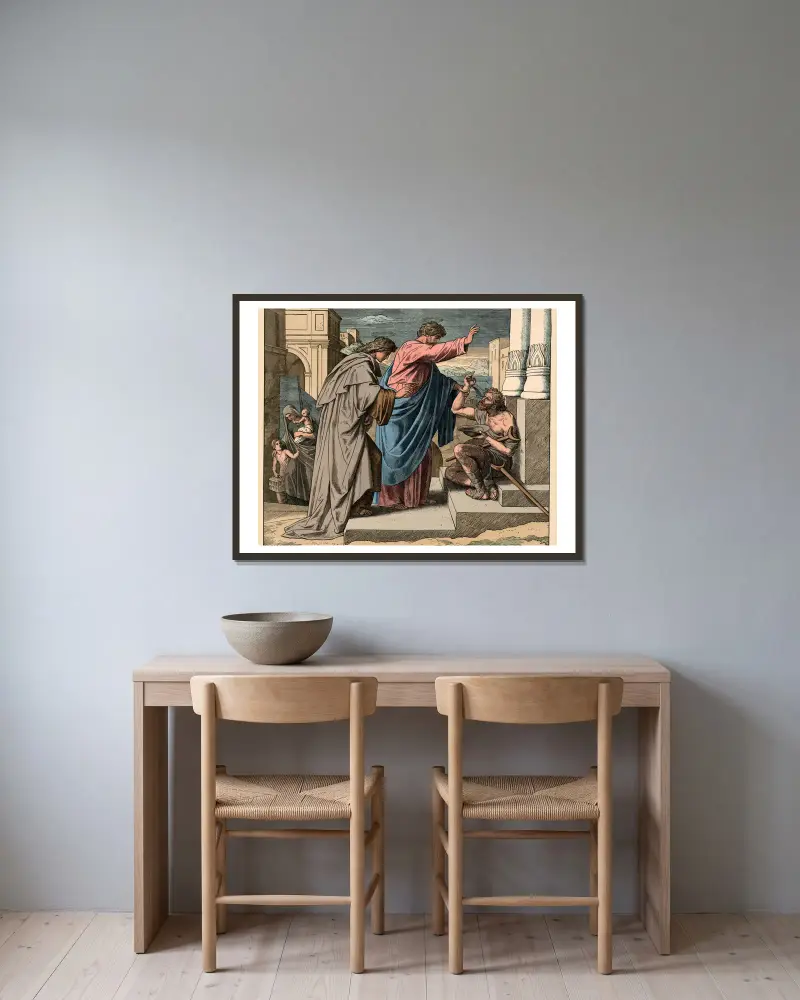 Zázrak na chromém, Julius Schnorr von Carolsfeld v rámu na stěně