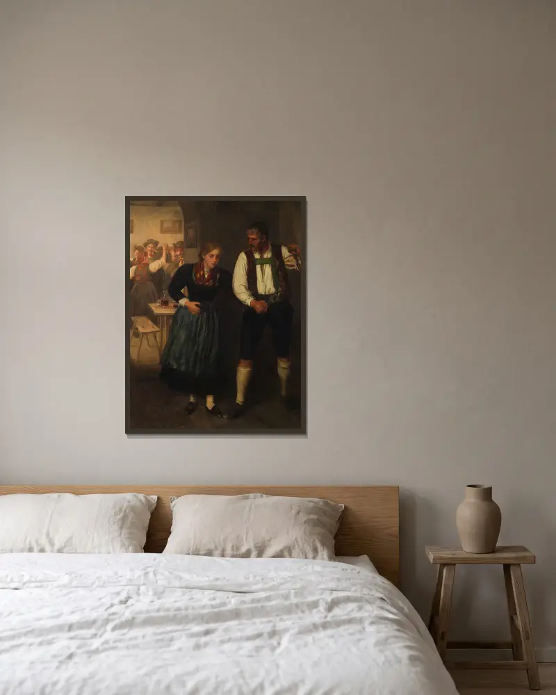 Při tanci, Franz von Defregger v rámu na stěně