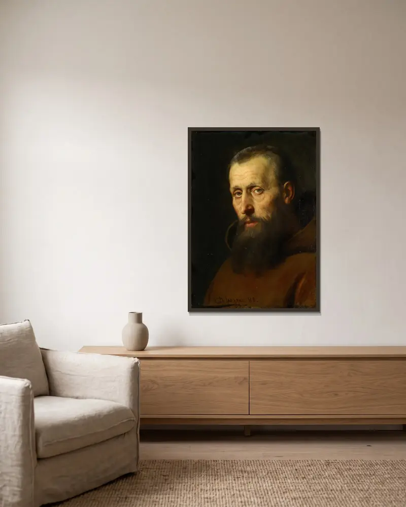 Otec Haspinger, Franz von Defregger v rámu na stěně