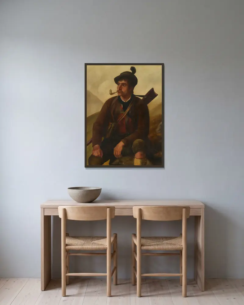 Tyrolský myslivec, Franz von Defregger v rámu na stěně