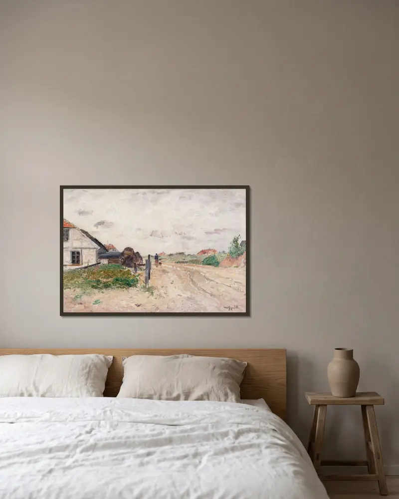 Landskap från Skagen av Wilhelm von Gegerfelt inramad på en vägg