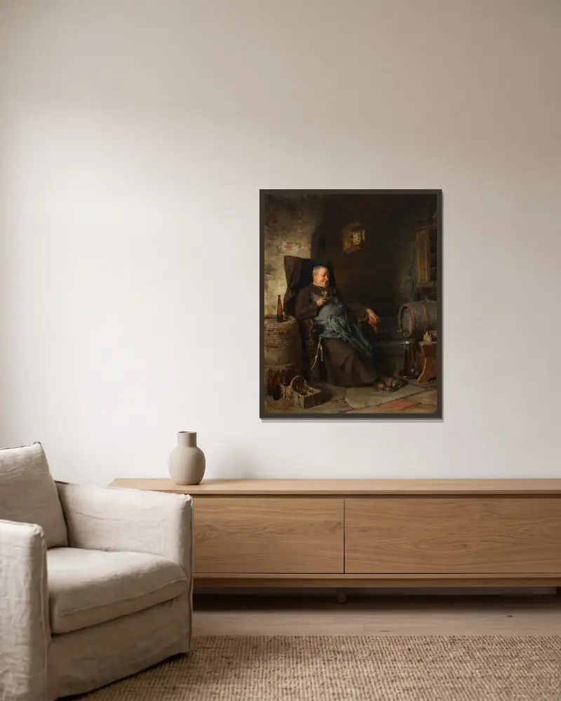 Deidesheimer von Eduard von Grützner gerahmt an einer Wand