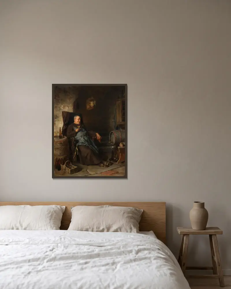 Deidesheimer von Eduard von Grützner gerahmt an einer Wand
