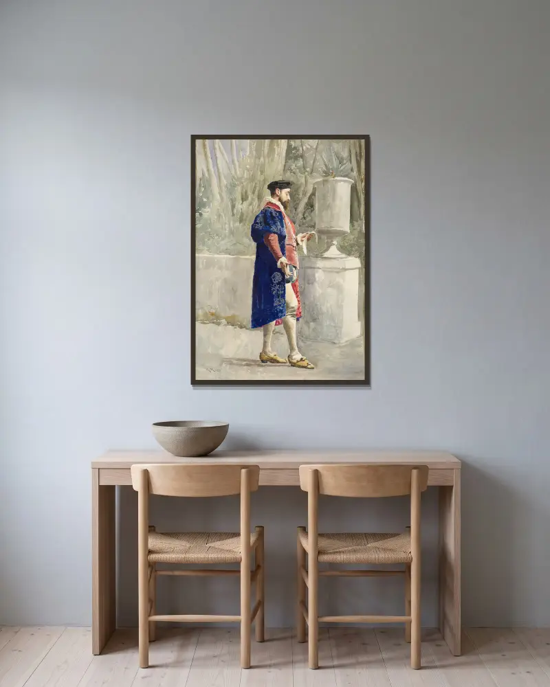 Malvolio von Sir Hubert von Herkomer gerahmt an einer Wand