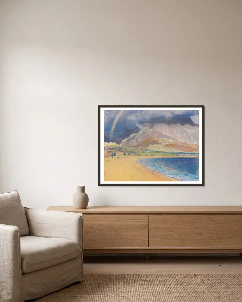 Bucht von Messene von Ludwig von Hofmann gerahmt an einer Wand