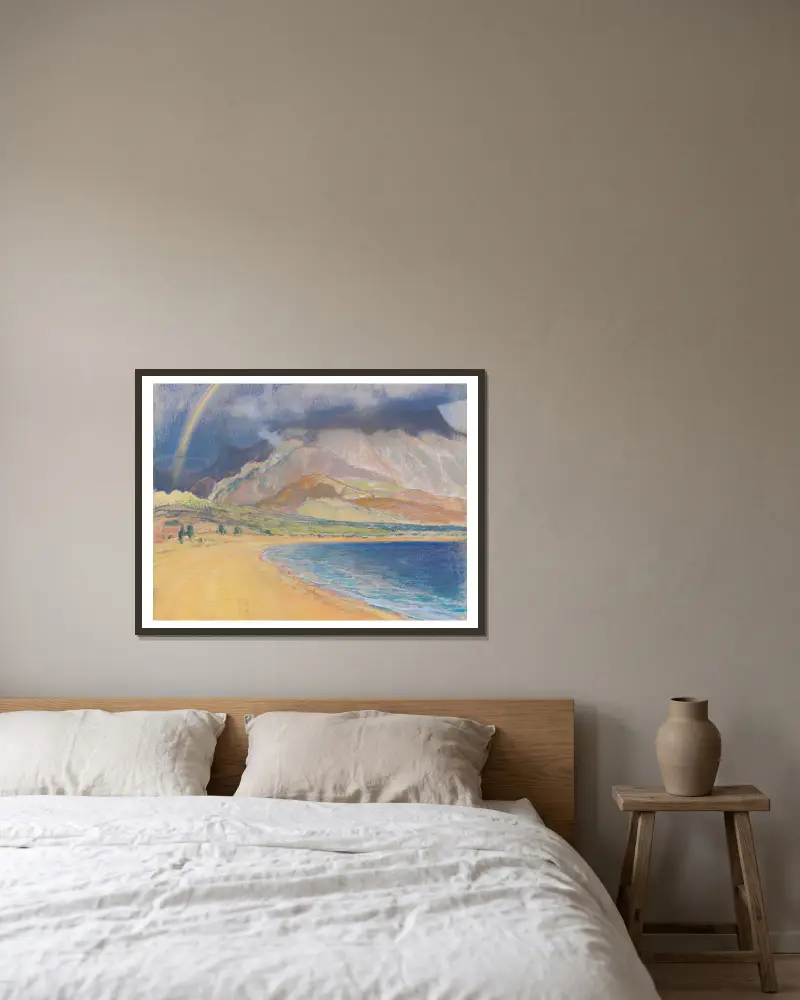 Bucht von Messene von Ludwig von Hofmann gerahmt an einer Wand