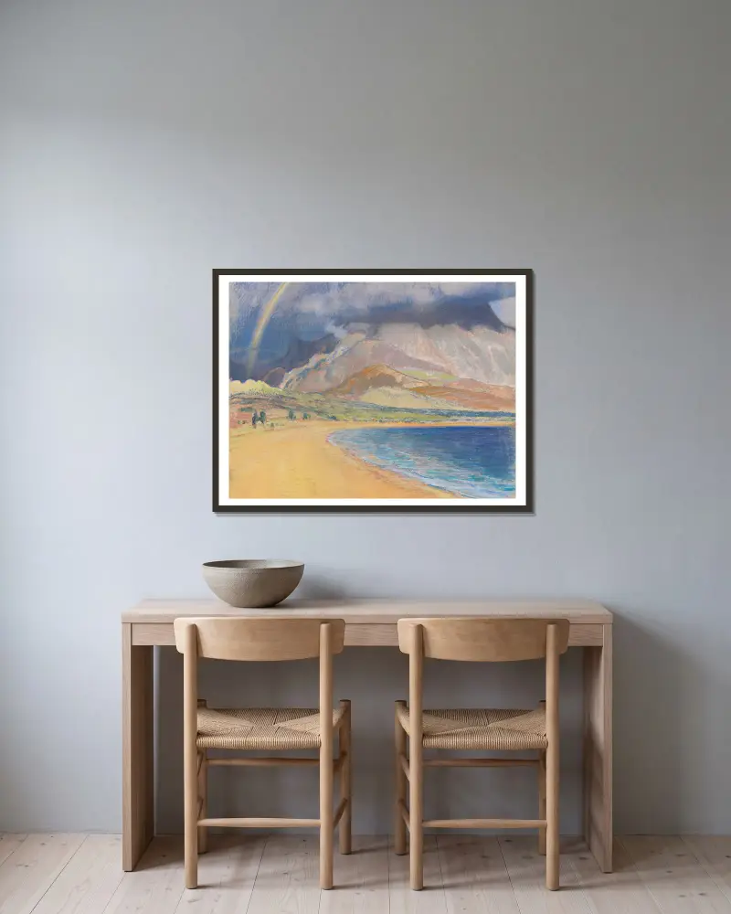Bucht von Messene von Ludwig von Hofmann gerahmt an einer Wand