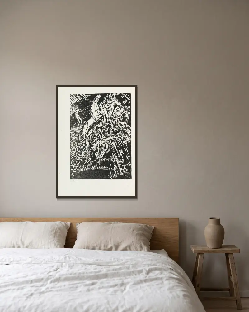 Resinger; Phaeton von Ludwig von Hofmann gerahmt an einer Wand