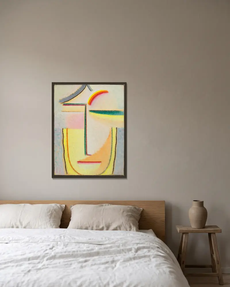 Abstrakter Kopf, 1933 – nr 3 av Alexej von Jawlensky inramad på en vägg
