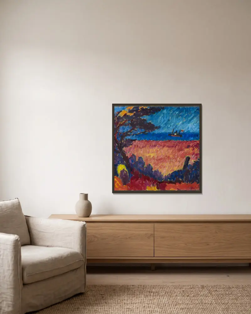 At The Baltic Sea av Alexej von Jawlensky inramad på en vägg