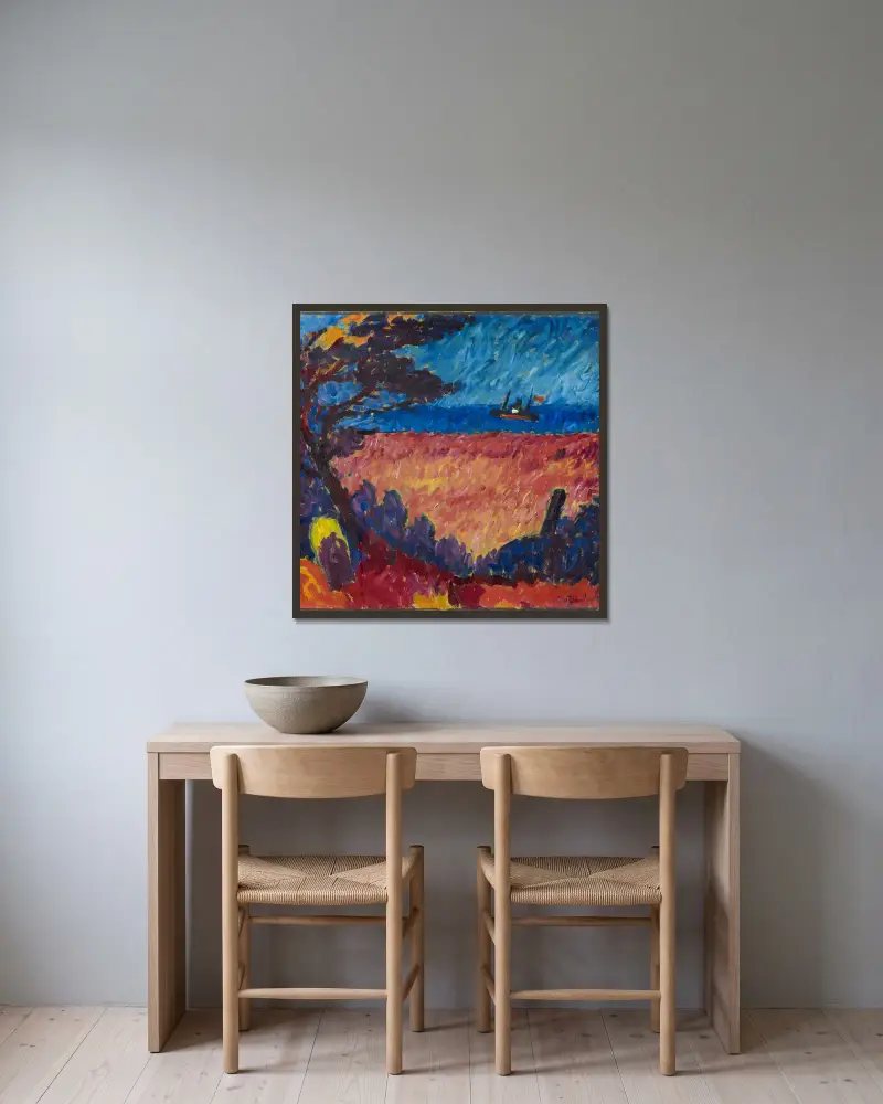 At The Baltic Sea av Alexej von Jawlensky inramad på en vägg