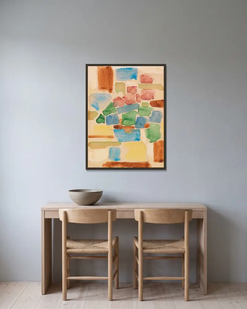 Blumenstillleben av Alexej von Jawlensky inramad på en vägg