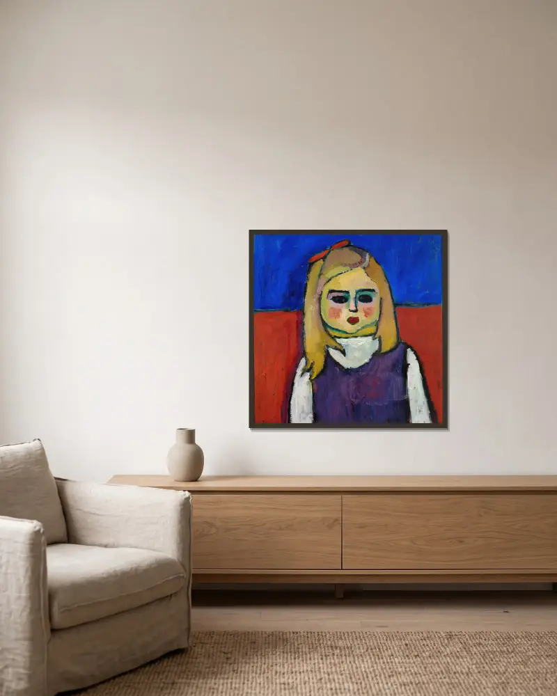 Kind von Alexej von Jawlensky gerahmt an einer Wand