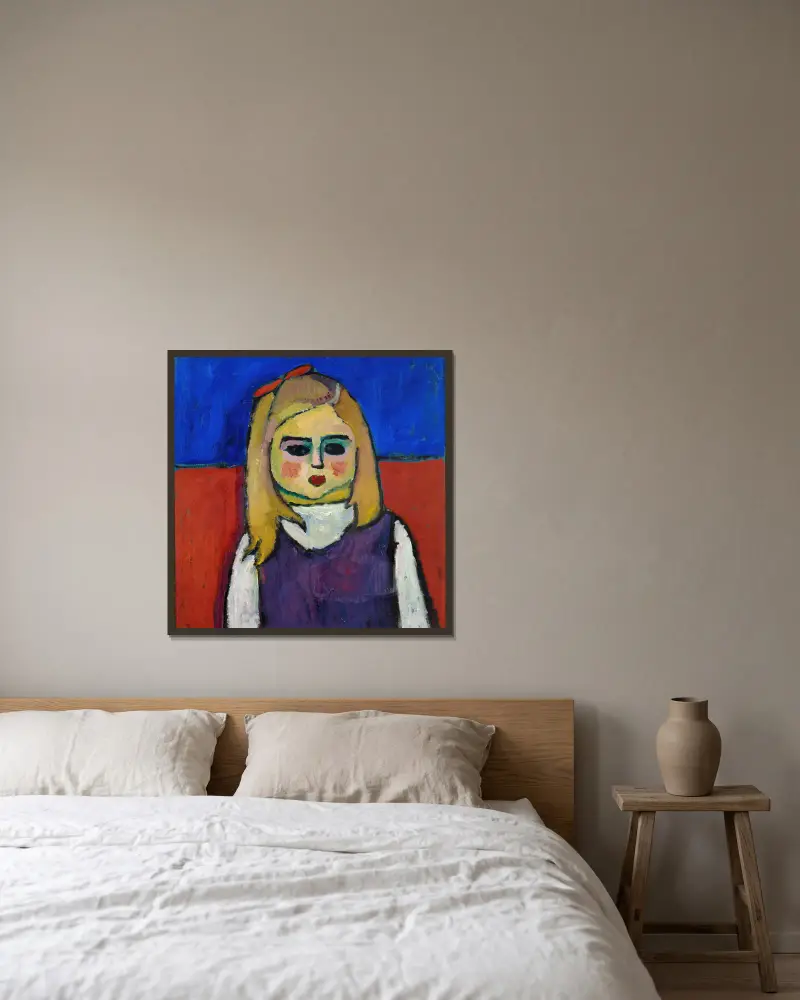 Kind von Alexej von Jawlensky gerahmt an einer Wand