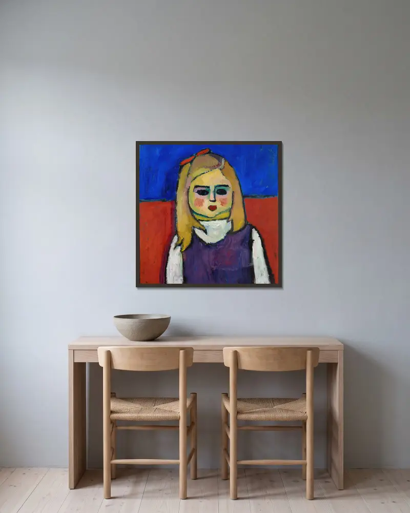 Kind von Alexej von Jawlensky gerahmt an einer Wand