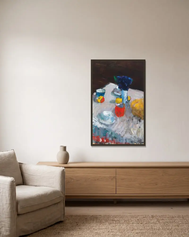 Gedeckter Tisch (laid table) av Alexej von Jawlensky inramad på en vägg