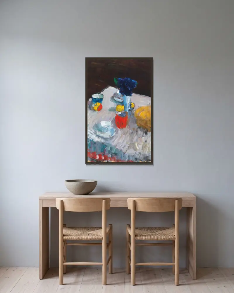 Gedeckter Tisch (laid table) av Alexej von Jawlensky inramad på en vägg