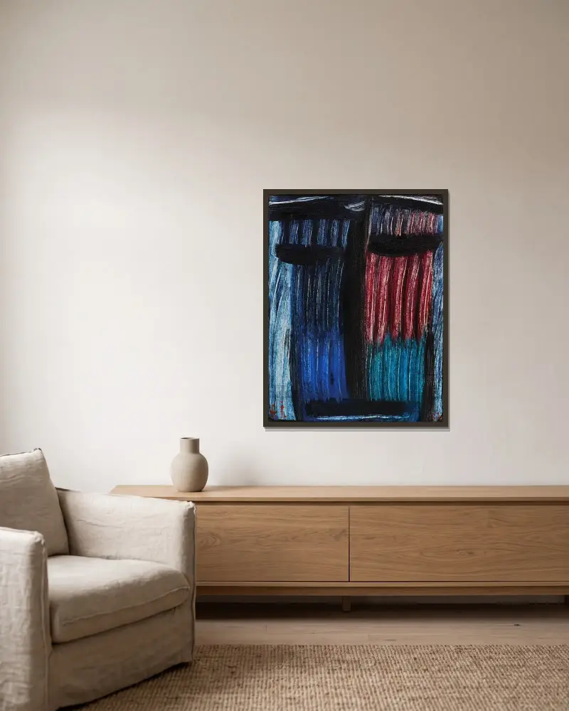 Große Meditation; Ich und Chartres av Alexej von Jawlensky inramad på en vägg